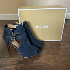 Michael Kors Blaze Open Toe Suede Bootie